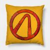 Vault Symbol Stitched Red Borderlands Throw Pillow Official Borderlands Merch