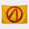 Vault Symbol Stitched Red Borderlands Tapestry Official Borderlands Merch