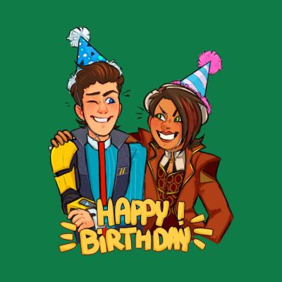 Borderlands Birthday Card Design Pin Official Borderlands Merch