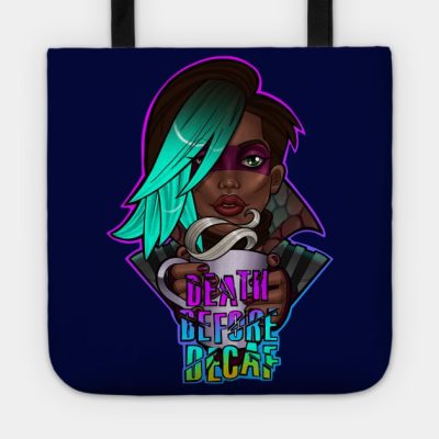 Borderlands Death Before Decaf Tote Official Borderlands Merch