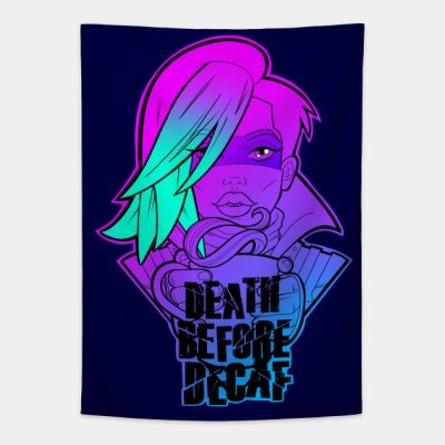 Borderlands Lorelei Death Before Decaf Tapestry Official Borderlands Merch