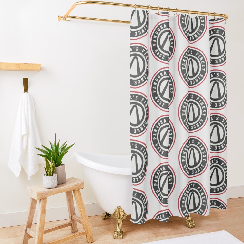 Pandora'S Finest | Borderlands Fashion Logo Shower Curtain Official Borderlands Merch