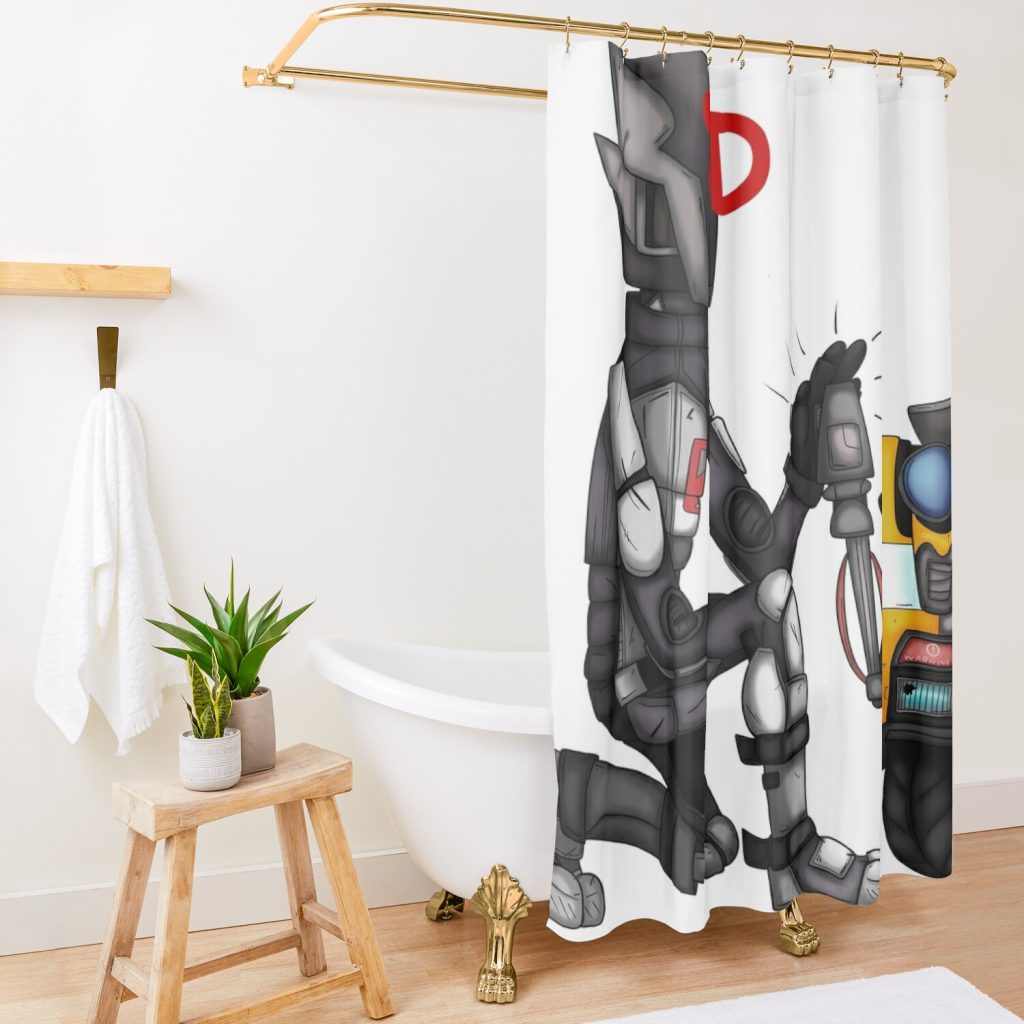 Borderlands High Five Shower Curtain Official Borderlands Merch