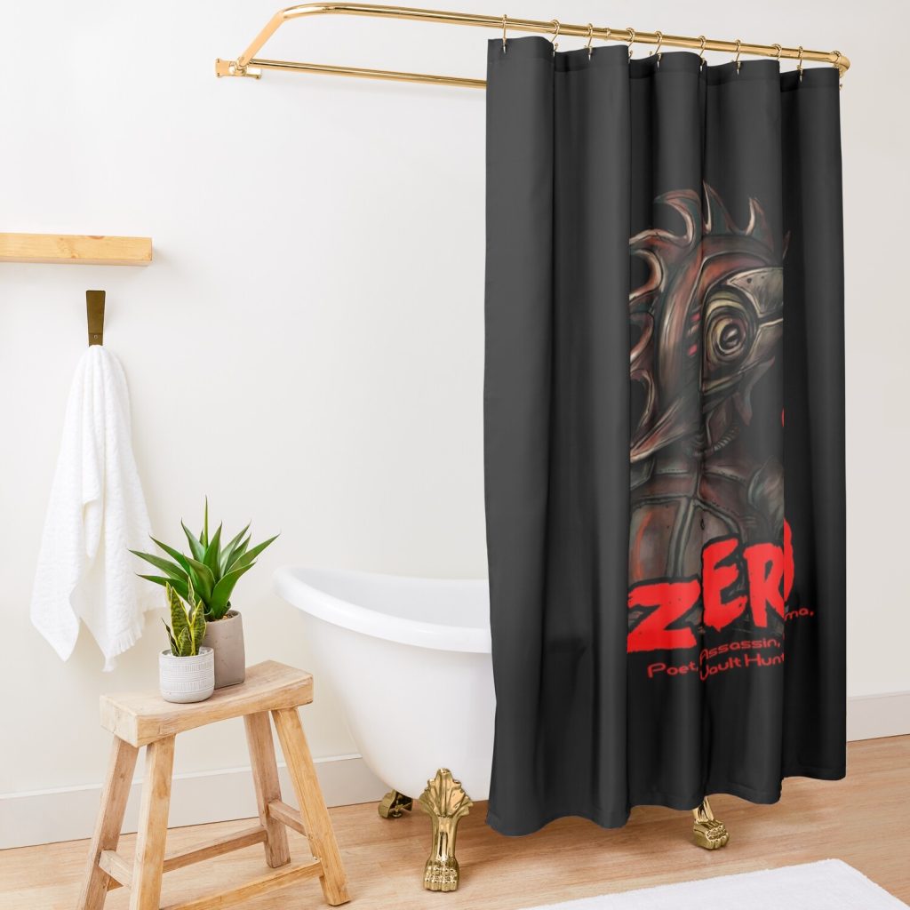 Borderlands 2 - Vault Hunter Zer0 The Assassin Shower Curtain Official Borderlands Merch