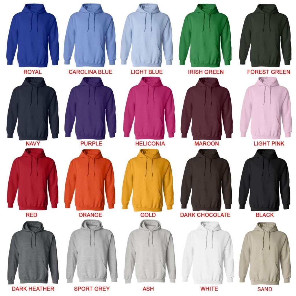 hoodie color chart - Borderlands Shop