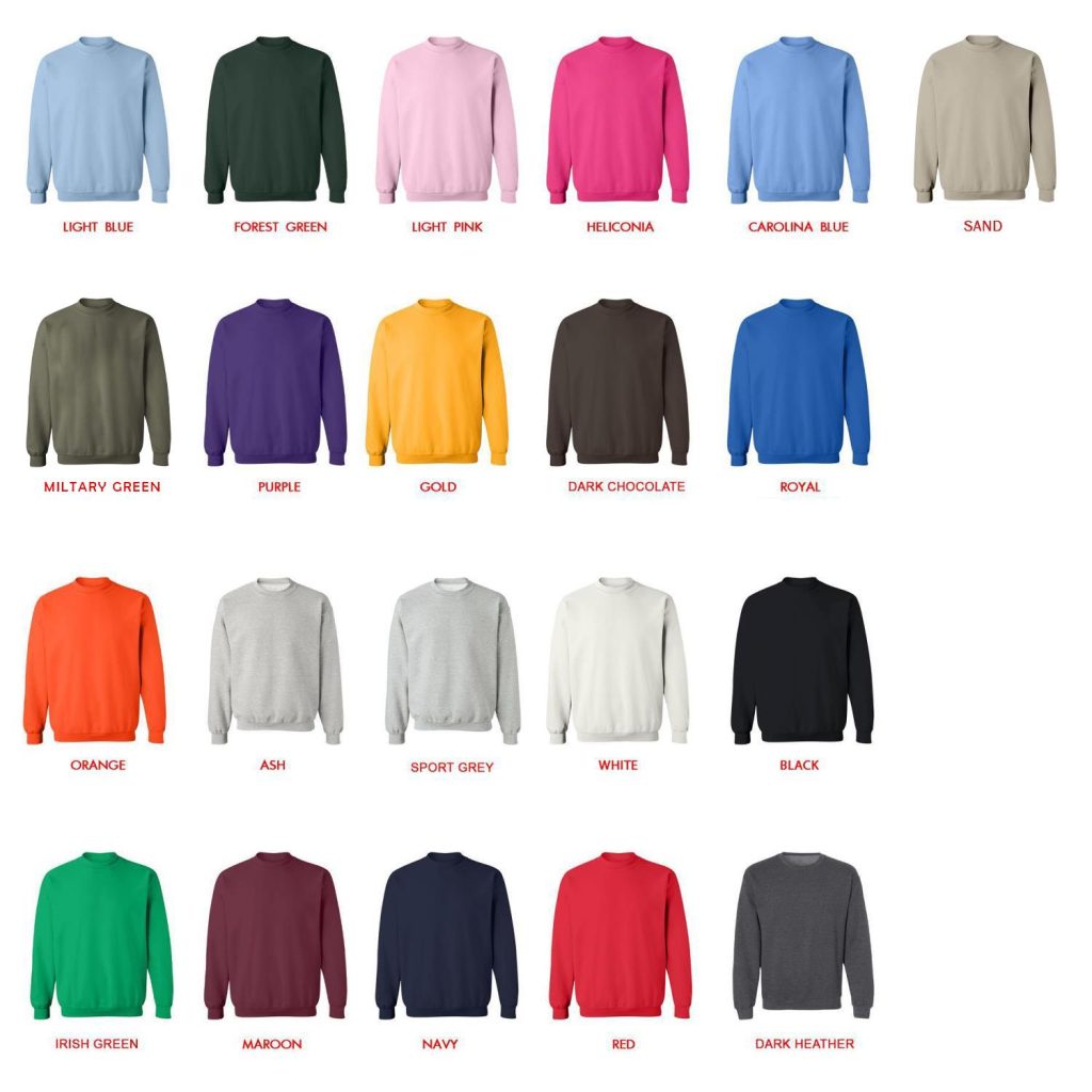 sweatshirt color chart - Borderlands Shop